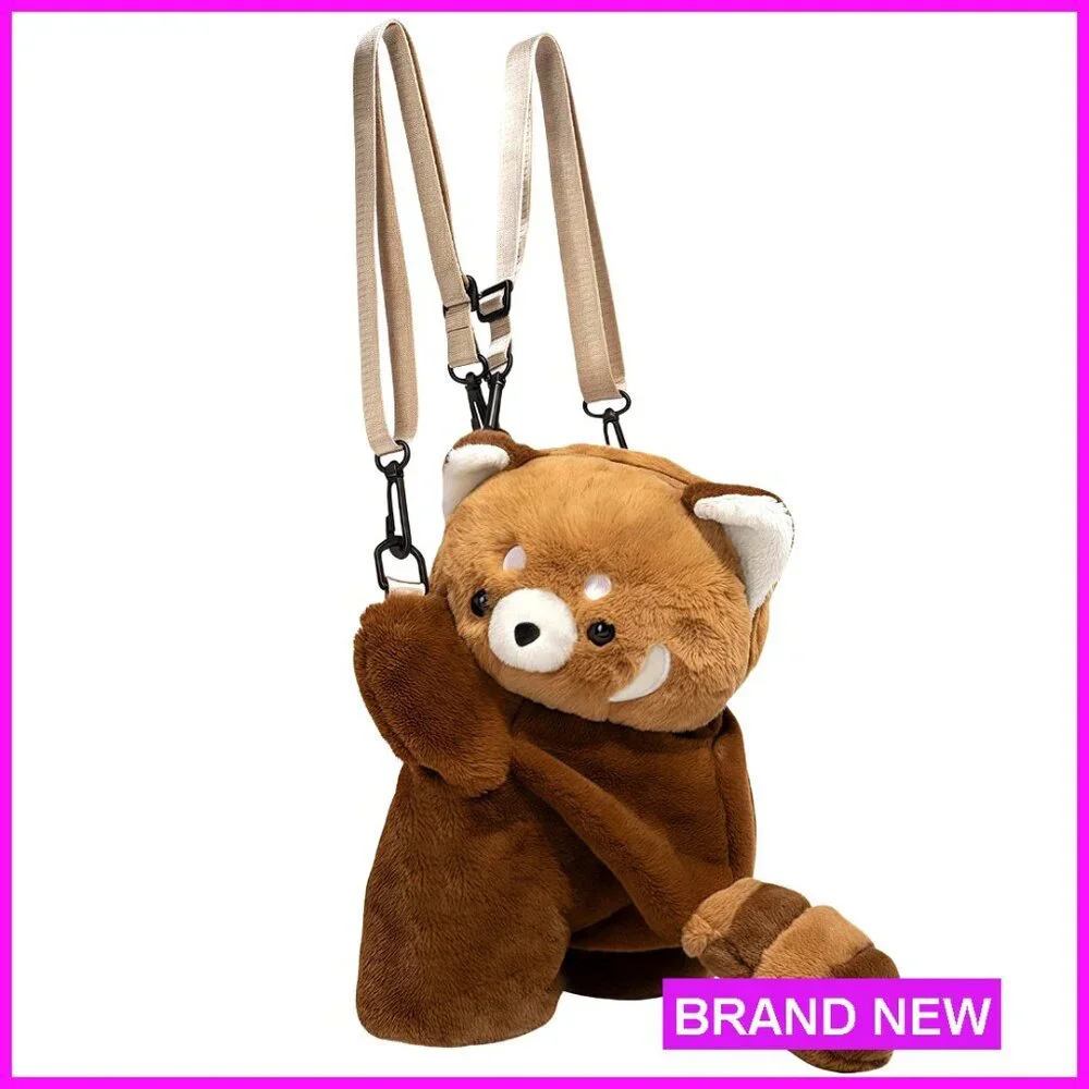 Convertible Plush Backpack Crossbody Bag Ultra Soft Lightweight Design